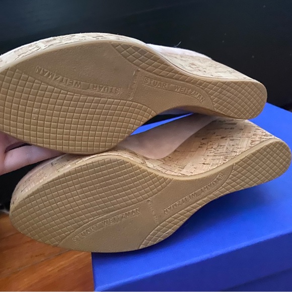 Stuart Weitzman 8 M York Corkswoon tan suede wedge shoes - Picture 6 of 6